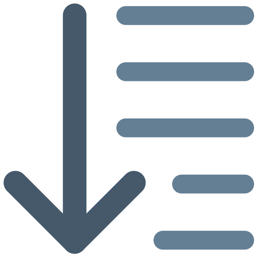 Align, arrow, center alignment, down, general, office, text alignment icon